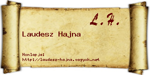 Laudesz Hajna névjegykártya